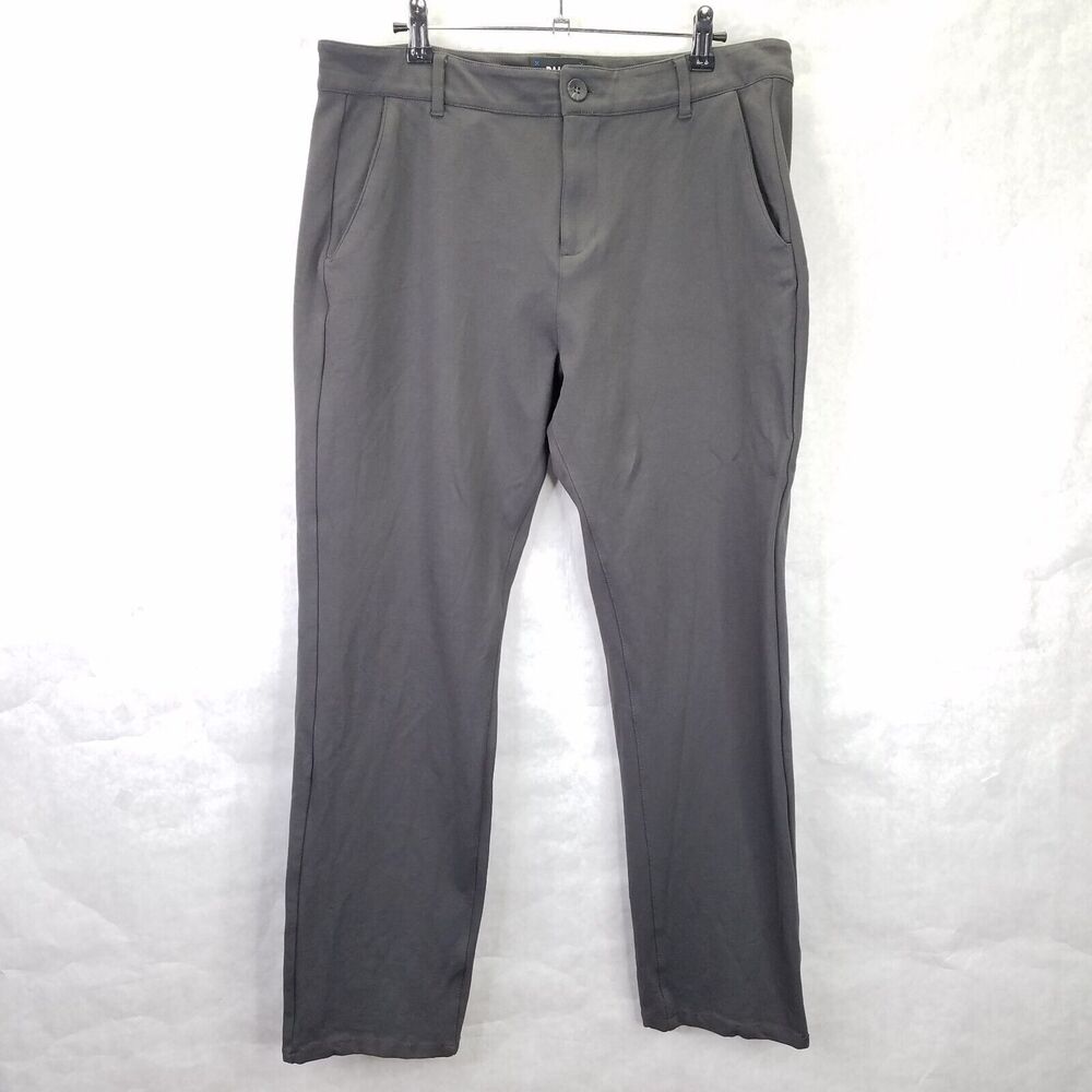 Paige Stafford Transcend Knit Pants Men's 34x28 Gray Stretch Straight Leg